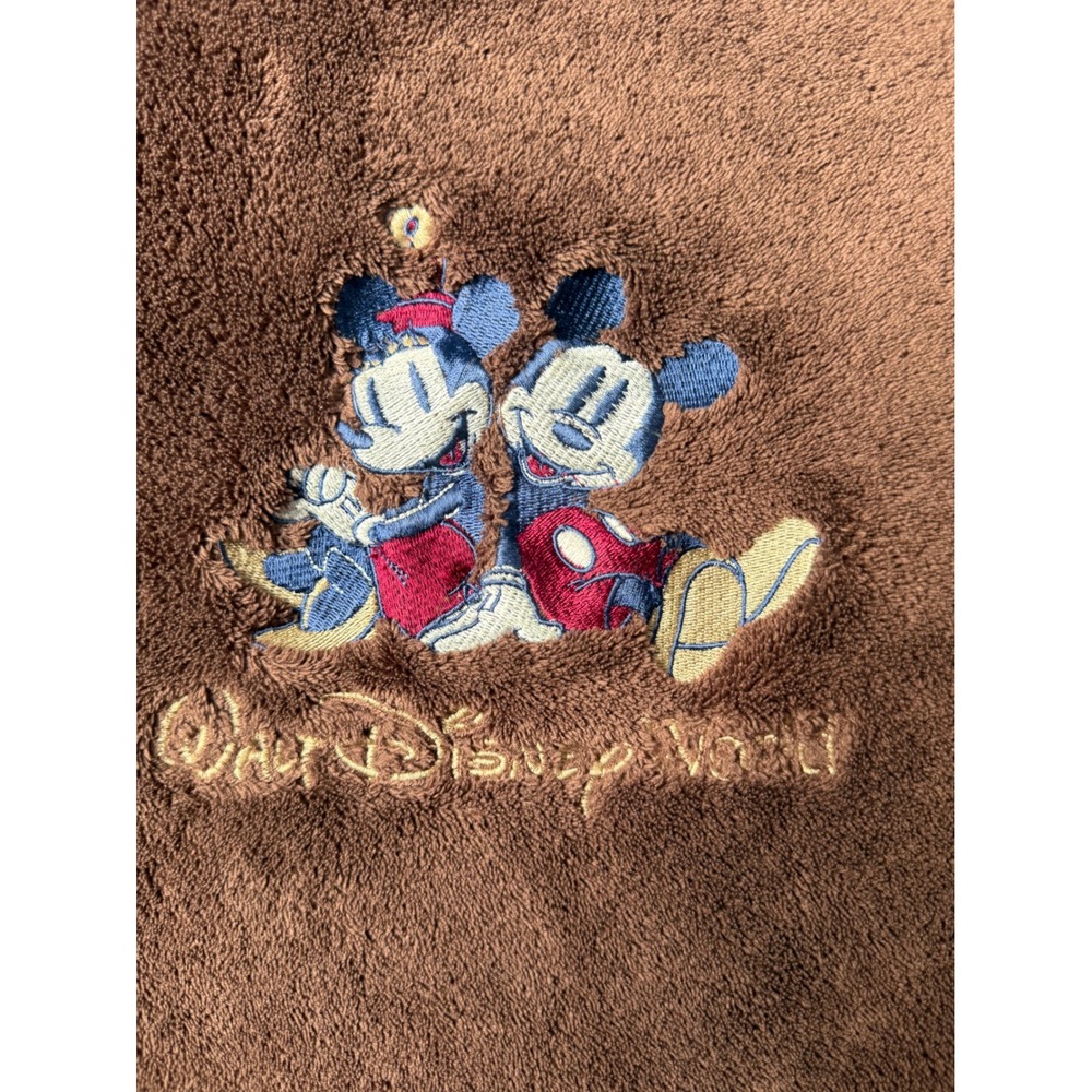 Vintage Disney Parks Mickey Minnie Mouse Fleece Blanket Walt Disney World L